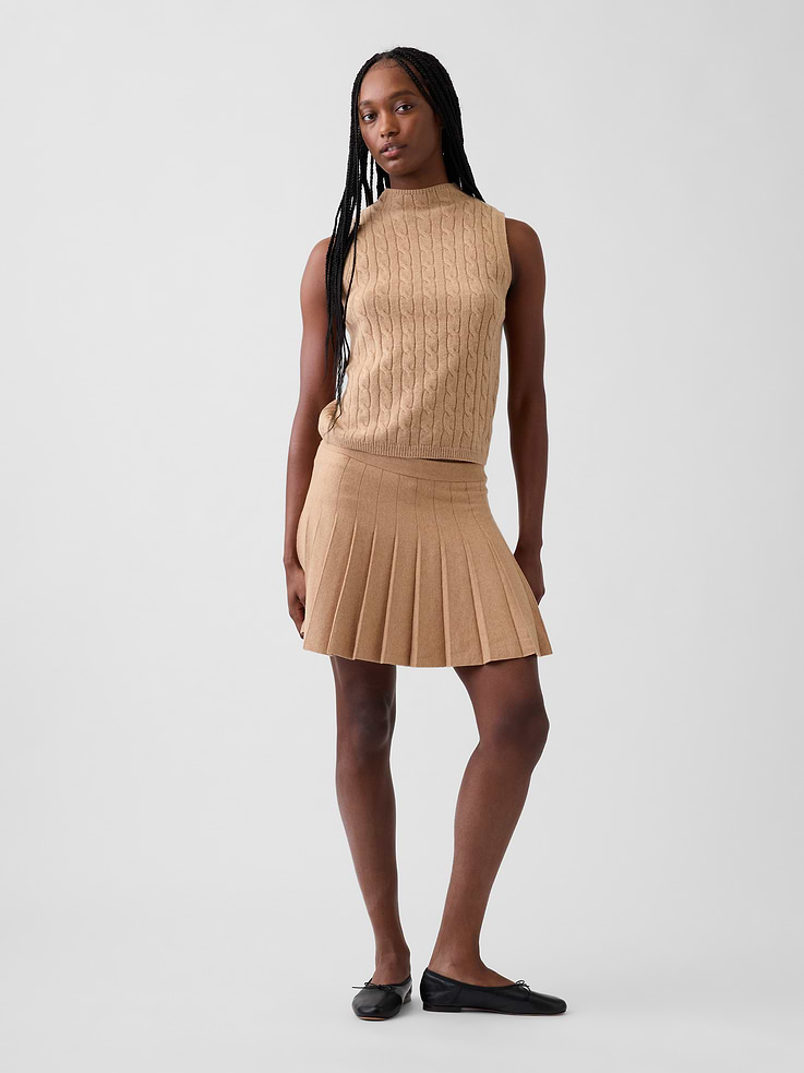 Image 2 of 5, CashSoft Cable-Knit Sweater Vest