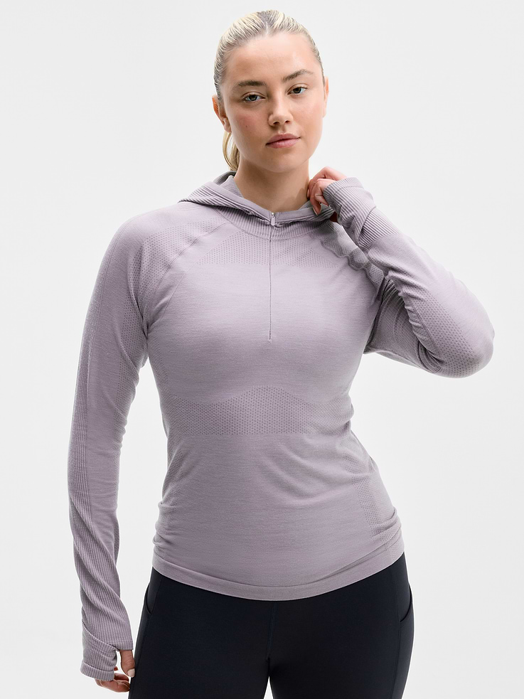 Image 1 of 5, FOR: Training in cold weather climates, FEEL: Seamless construction for maximum comfort and minimal chafing, FAVE: Thumbholes help keep sleeves in place, Product #1178767