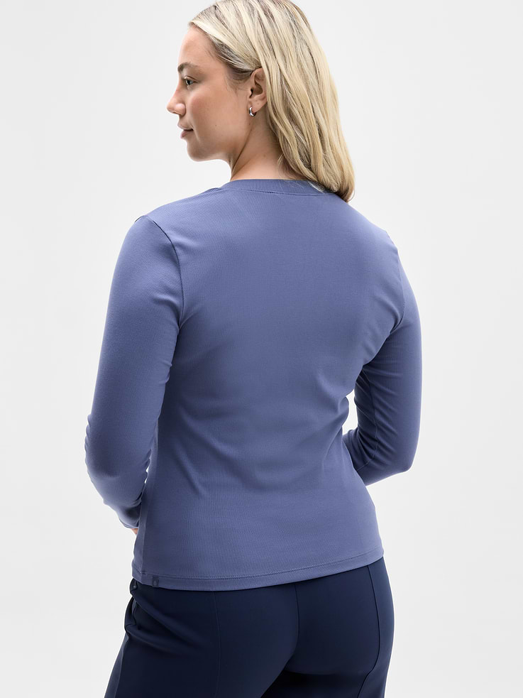 Image 3 of 6, Signature Rib V-Neck Top