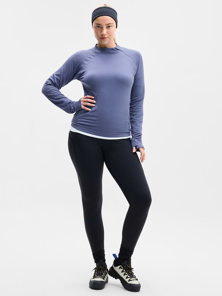 Image 5 of 6, Flurry Seamless Asym Half Zip