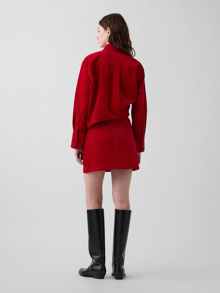 Image 2 of 6, Corduroy Mini Skirt