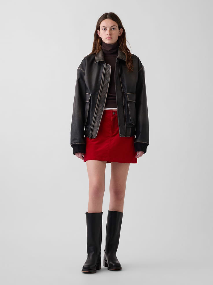 Image 5 of 6, Corduroy Mini Skirt