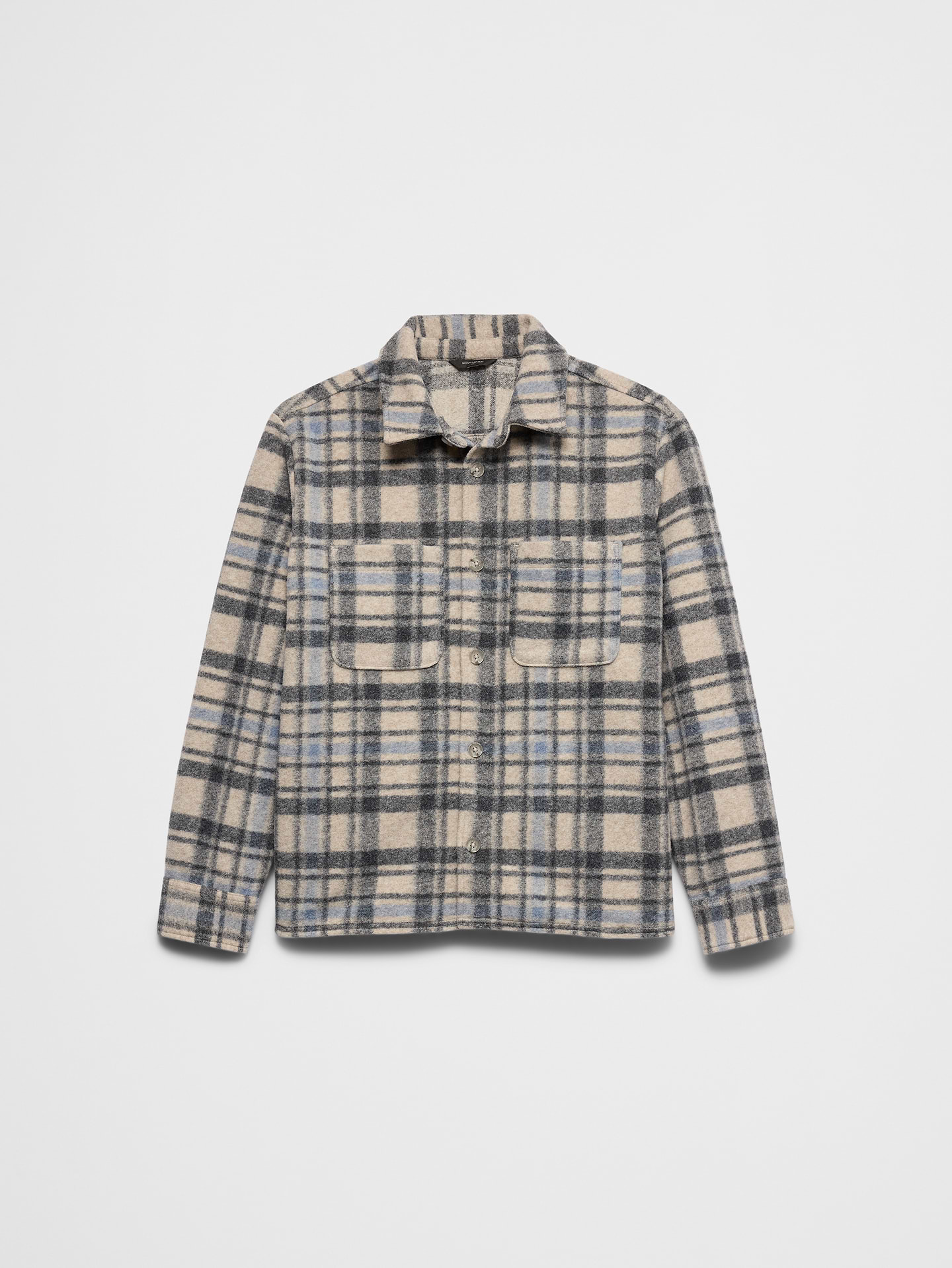 Image 7 of 8, Plaid Brushed Shirt Jacket