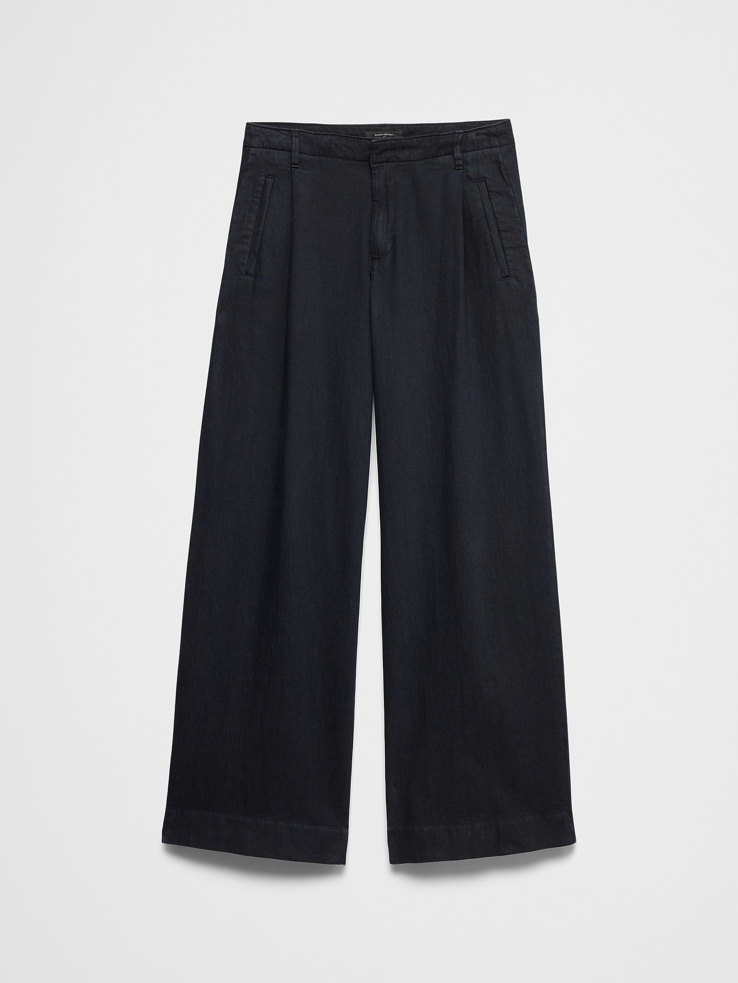 Image 4 of 4, Wide-Leg Mid-Rise Denim Trouser