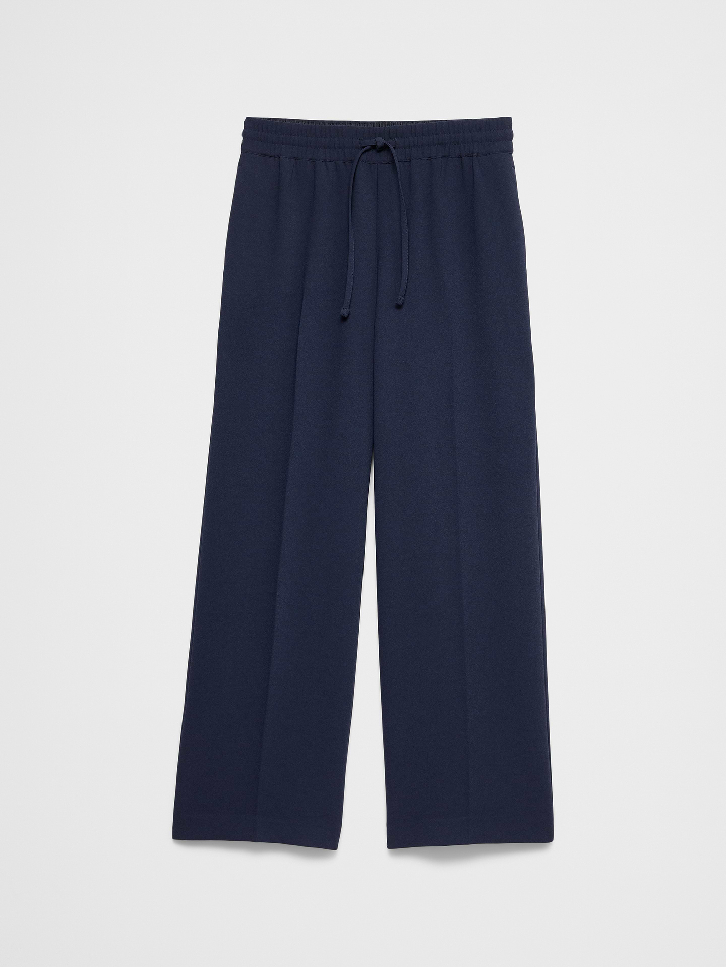 Image 4 of 6, Wide-Leg Mid-Rise Pull-On Crepe Pant