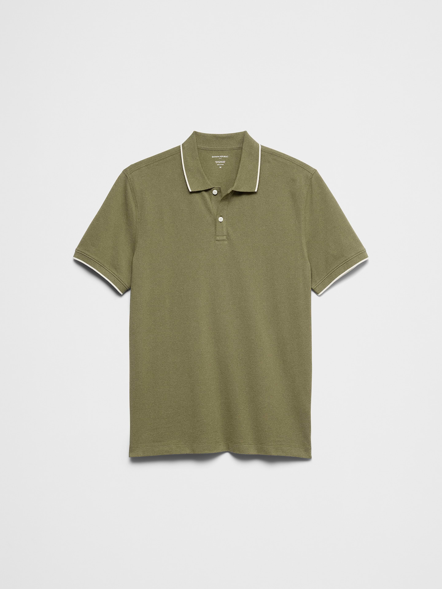 Image 4 of 4, Standard-Fit Tipped Pique Polo