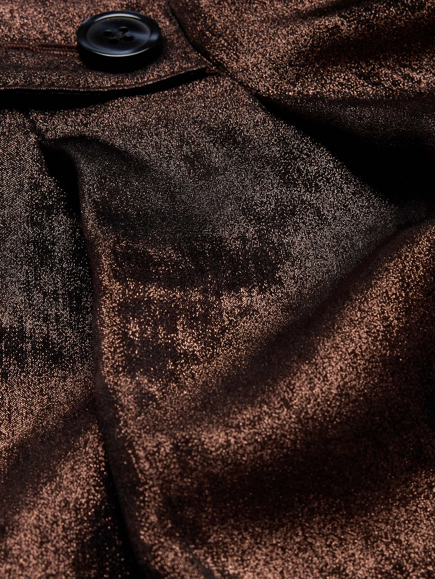 Image 5 of 5, Wide-Leg Mid-Rise Metallic Trouser