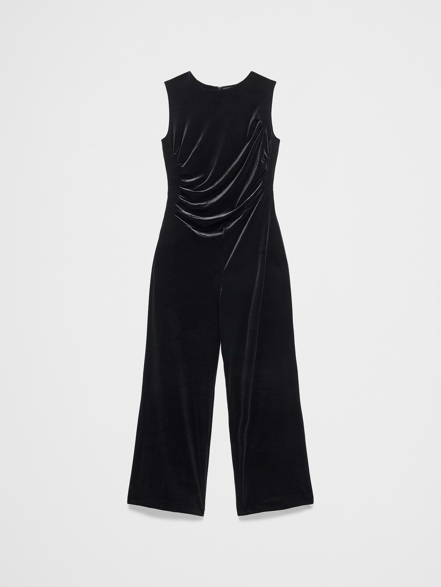 Image 4 of 4, Velvet Draped Jumpsuit
