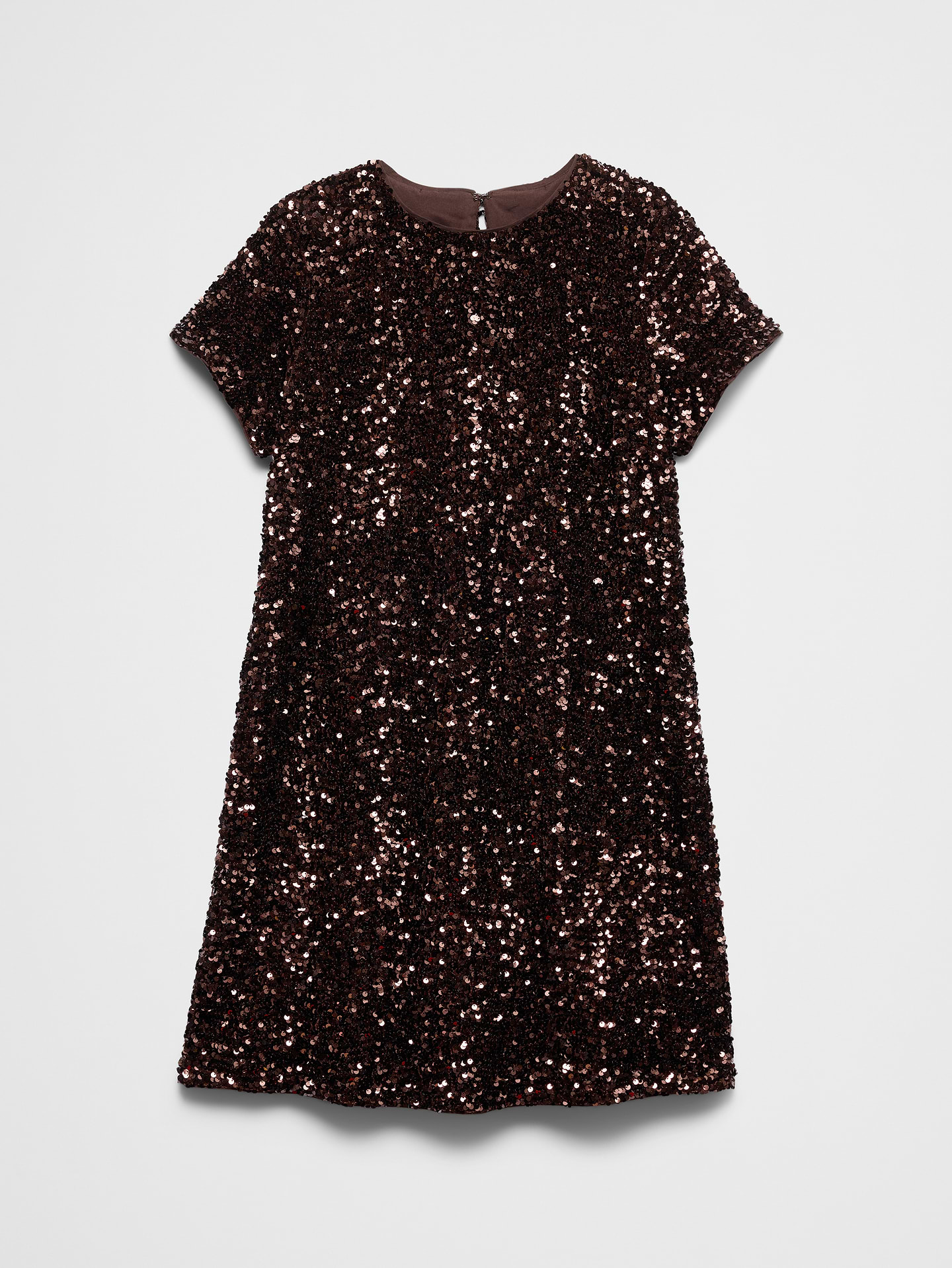 Image 4 of 4, Sequin Above-Knee T-Shirt Dress