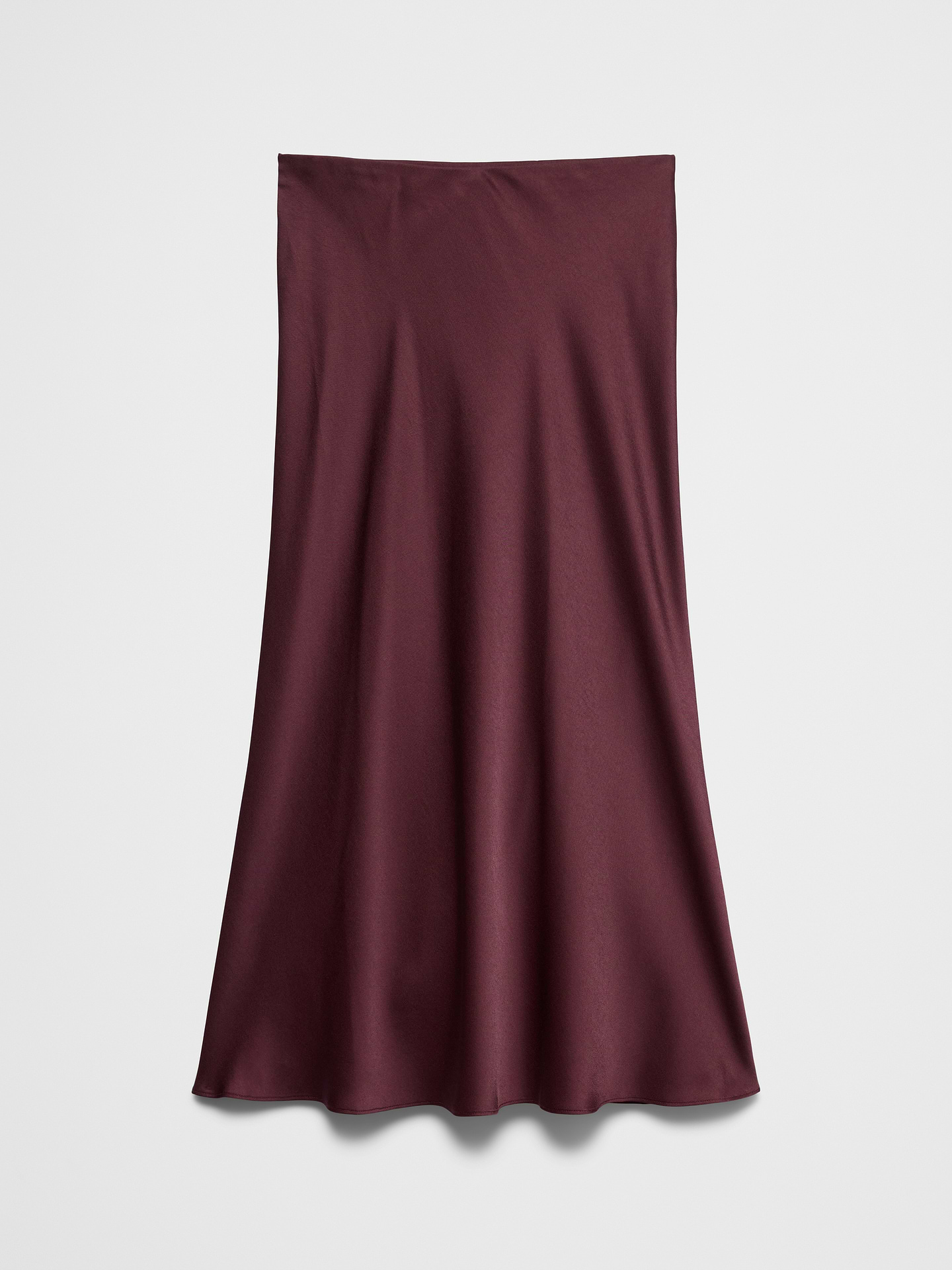 Image 4 of 4, Satin Midi Slip Skirt