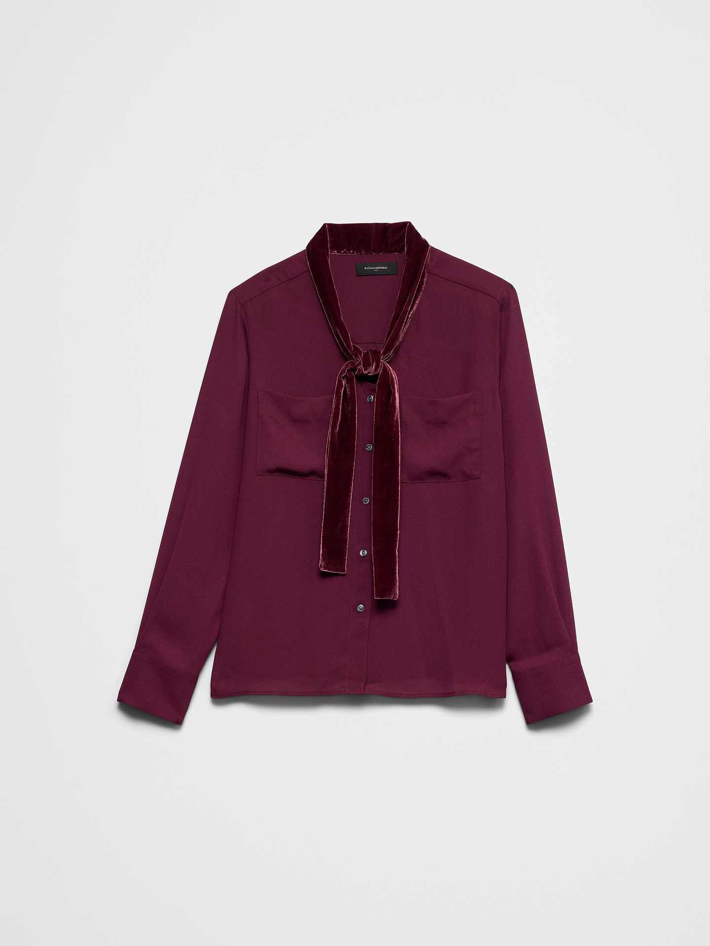 Image 4 of 4, Velvet Scarf Blouse