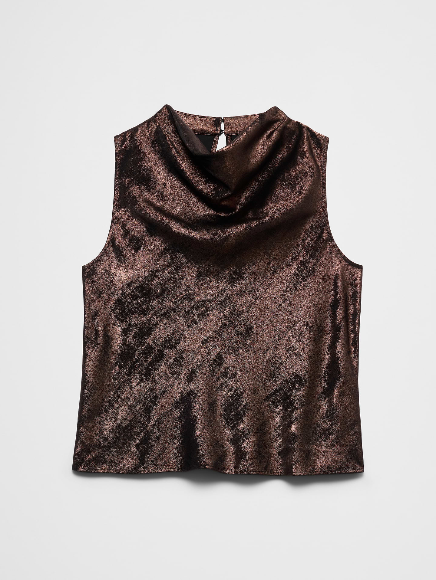 Image 4 of 4, Lamé Cowl-Neck Top