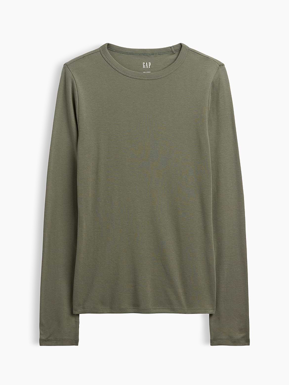Modern Ribbed Crewneck T-Shirt