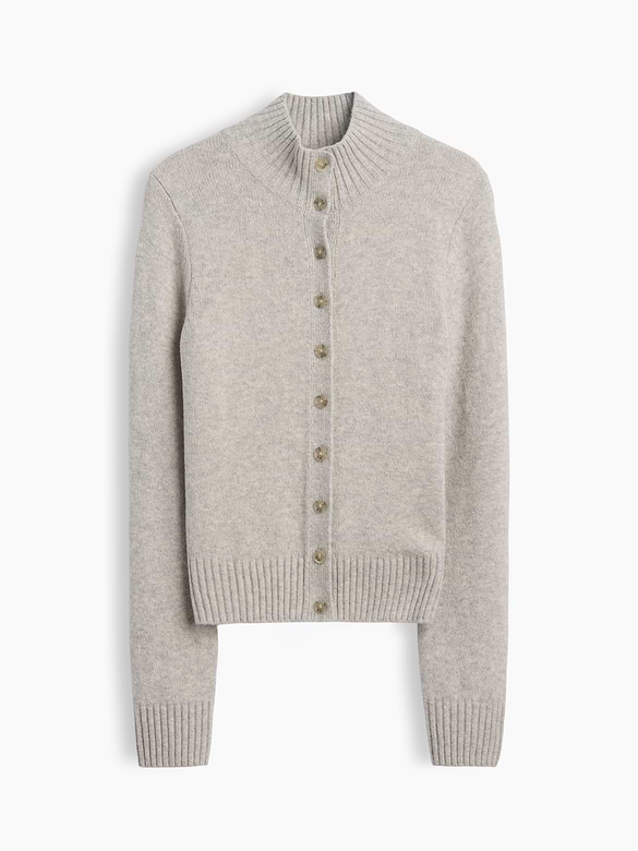 CashSoft Mockneck Cardigan Sweater