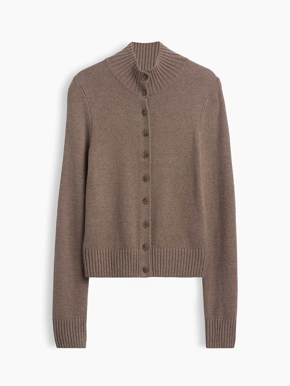 CashSoft Mockneck Cardigan Sweater