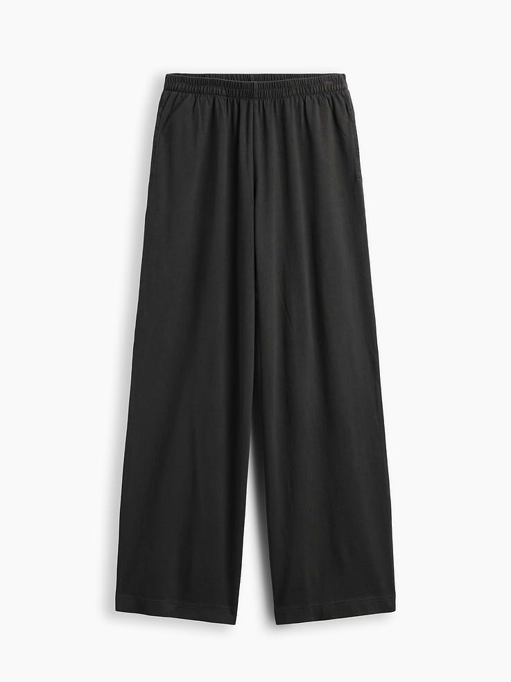 Image 1 of 2, Smooth jersey sleep pants., Elasticized waist., On-seam pockets., Note: The dye used in the crafting of this product is prone to crocking, or color transfer. Please avoid contact with light-colored fabric or upholstery., This product was made in a factory that invests in gender equity and women’s empowerment through RISE. Learn more at, Product #854797