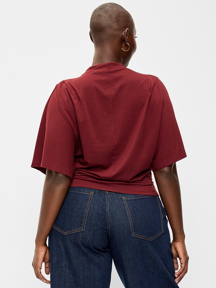 Image 7 of 7, Short-Sleeve Drapey Party Top