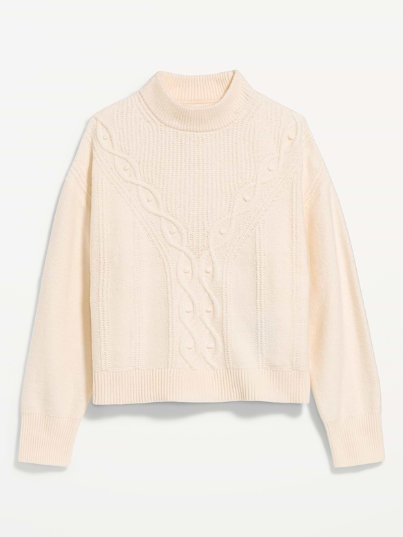 SoSoft Crew-Neck Cable Knit Sweater
