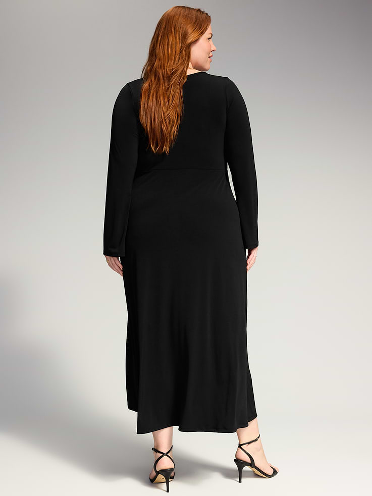 Image 10 of 10, The Occasion by Old Navy Long-Sleeve Tie-Front Maxi Dress