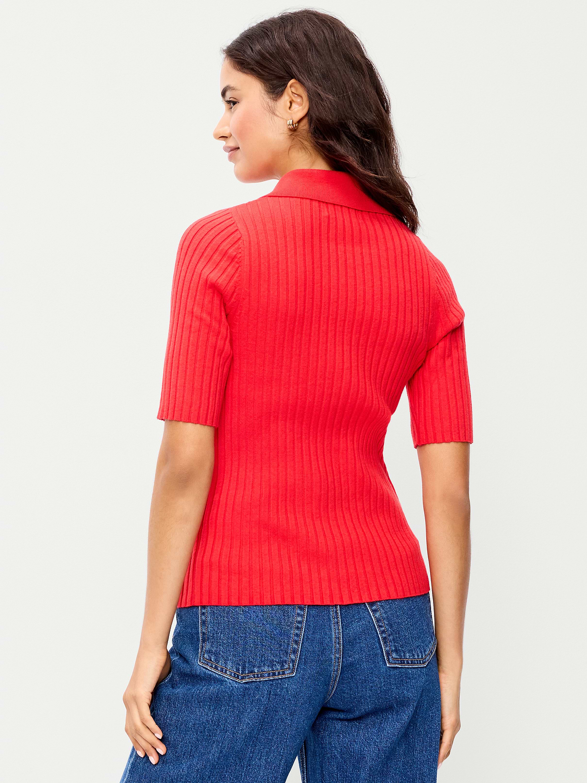 Image 2 of 3, Short-Sleeve Ribbed Polo