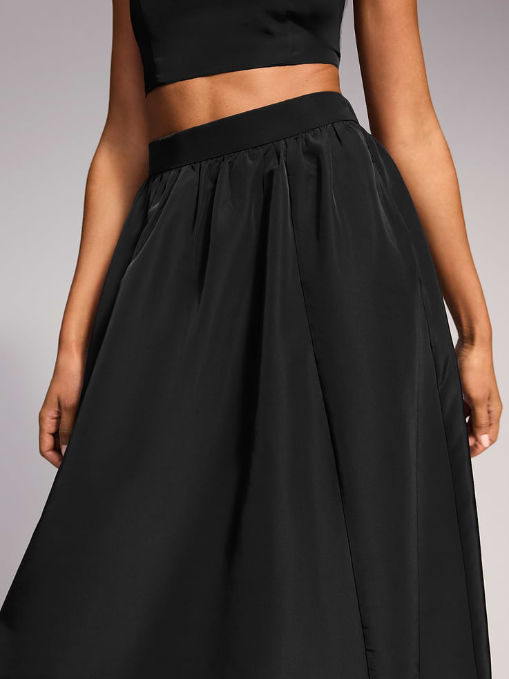 Image 5 of 9, The Occasion by Old Navy Taffeta Midi Skirt