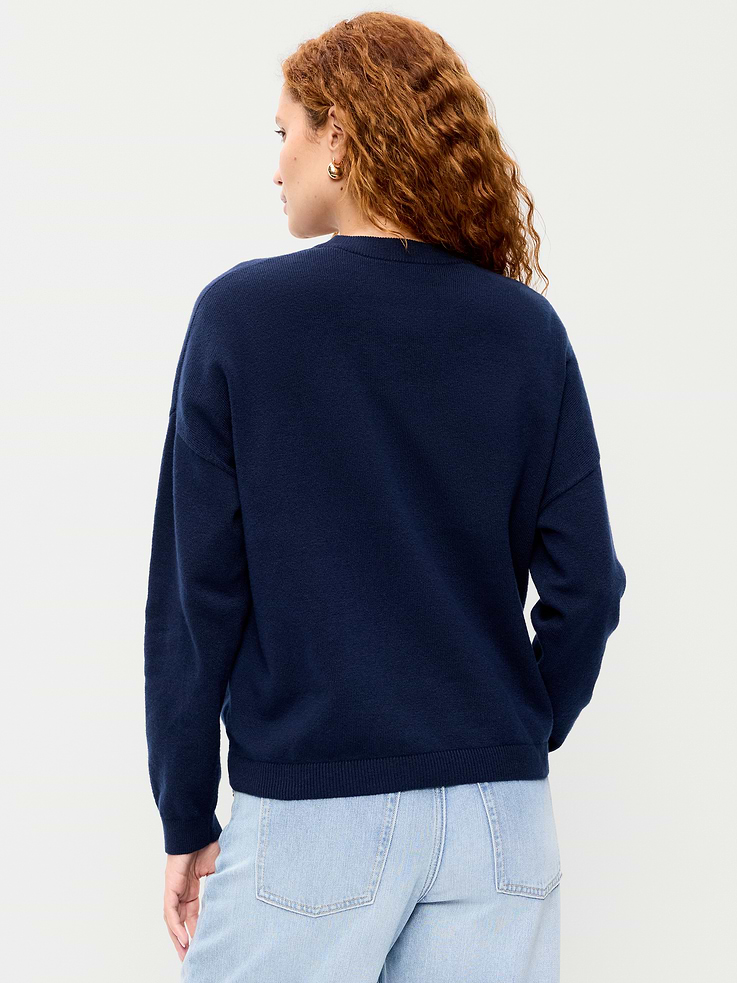 Image 2 of 5, Loose Cozy Crew-Neck Sweater