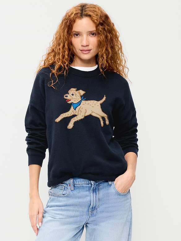 Loose Cozy Crew-Neck Sweater