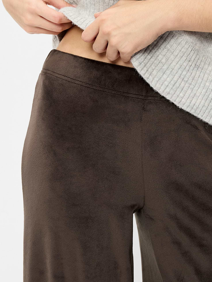 Image 4 de 4, Legging à jambe ultra-large en velours à taille haute