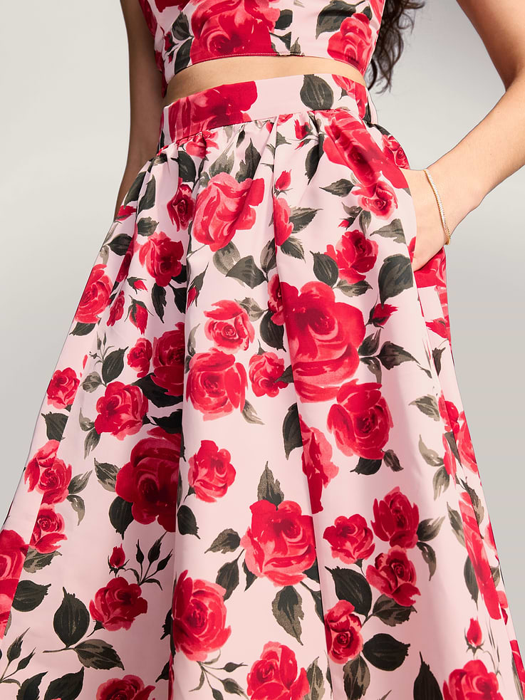 Image 5 of 9, The Occasion by Old Navy Taffeta Midi Skirt