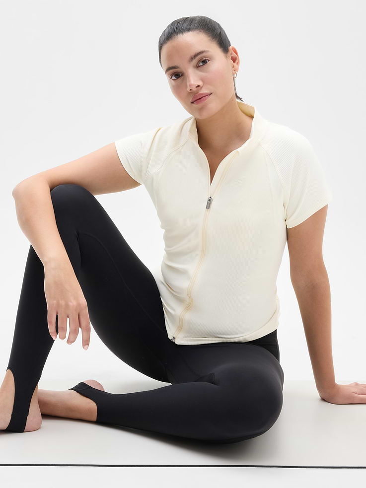 Image 4 of 6, Reset Rib Full Zip Tee