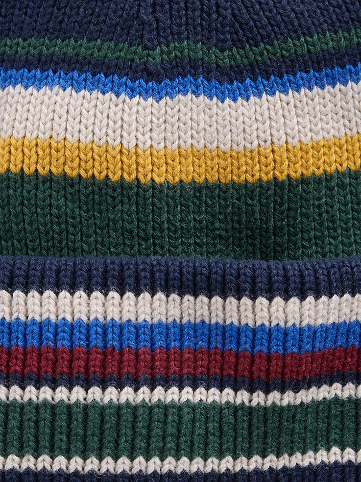 Image 2 of 2, Kids 100% Cotton Happy Stripe Beanie