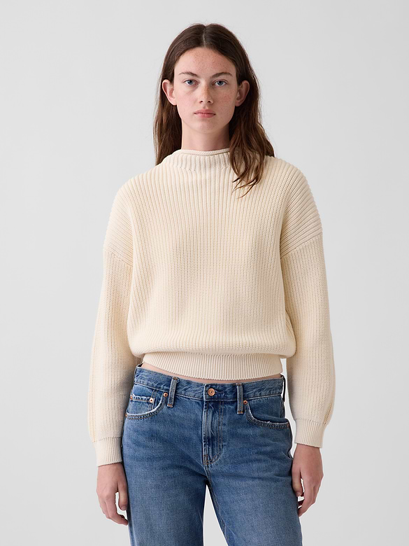 100% Cotton Oversized Rollneck Sweater