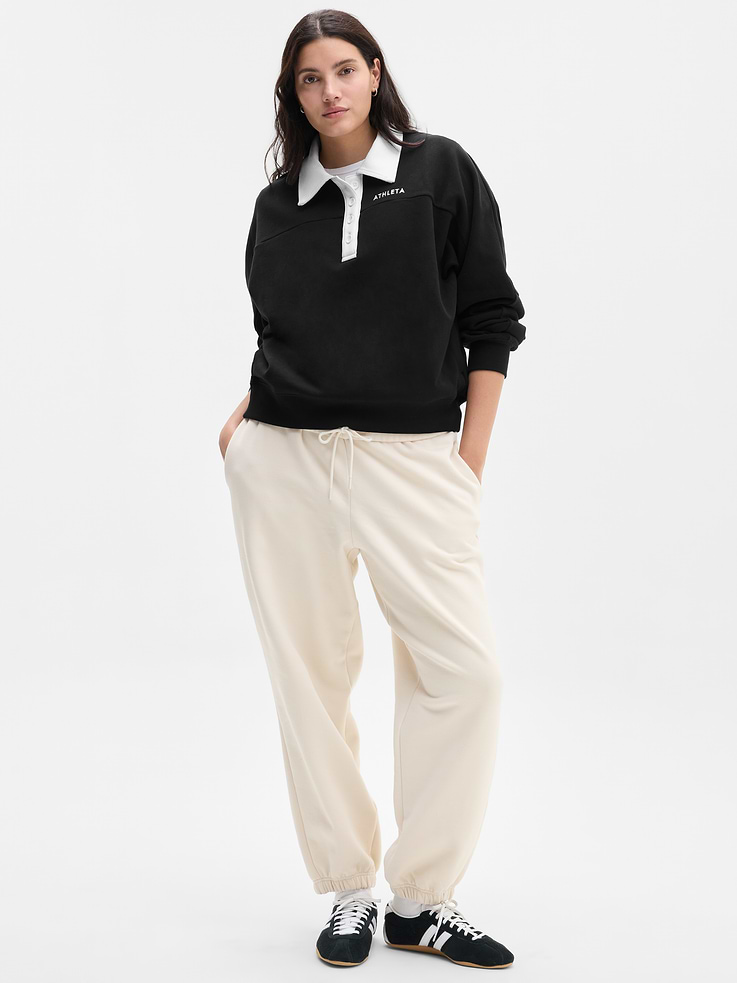 Image 5 of 7, Forever Fleece Rugby Sweatshirt