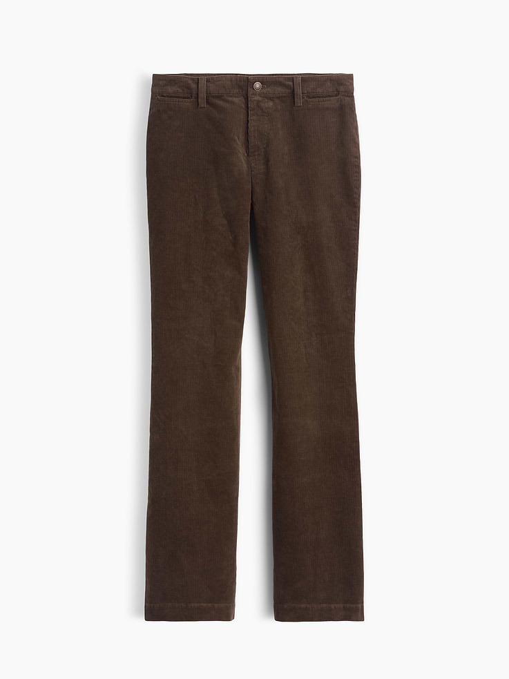 Image 7 de 7, Pantalon décontracté évasé en velours côtelé à taille mi-basse
