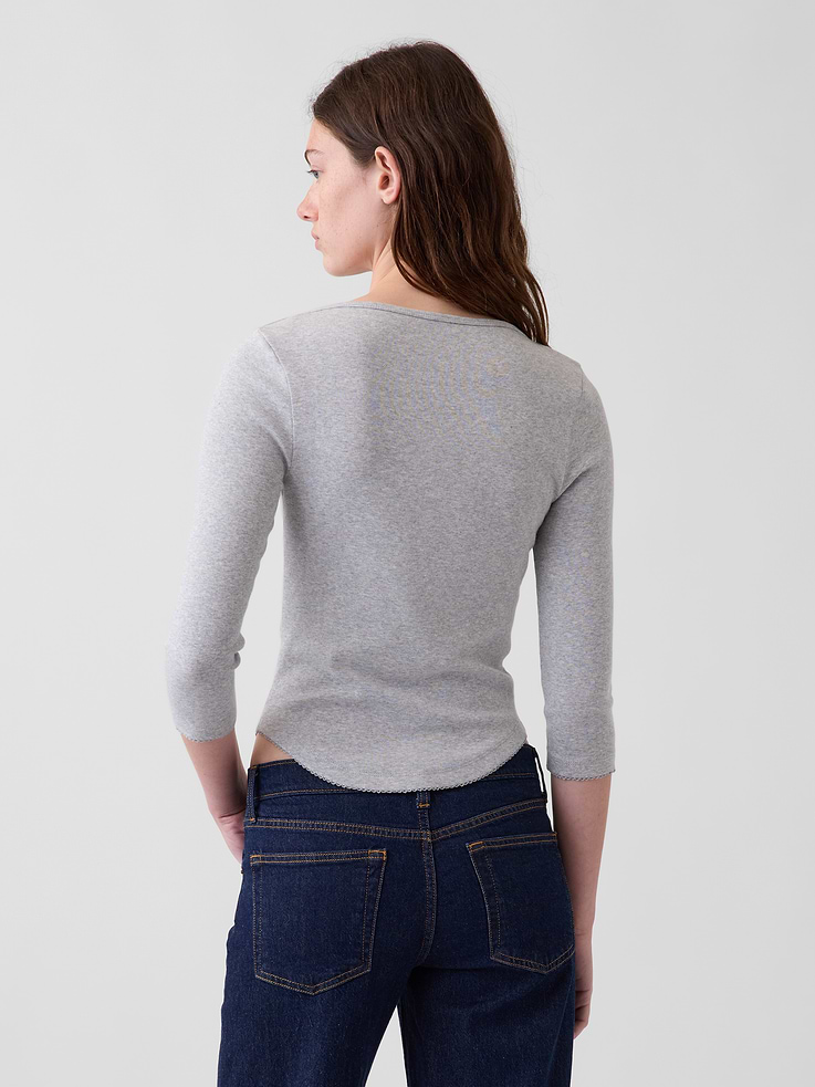 Image 3 of 5, Modern Curved-Hem T-Shirt