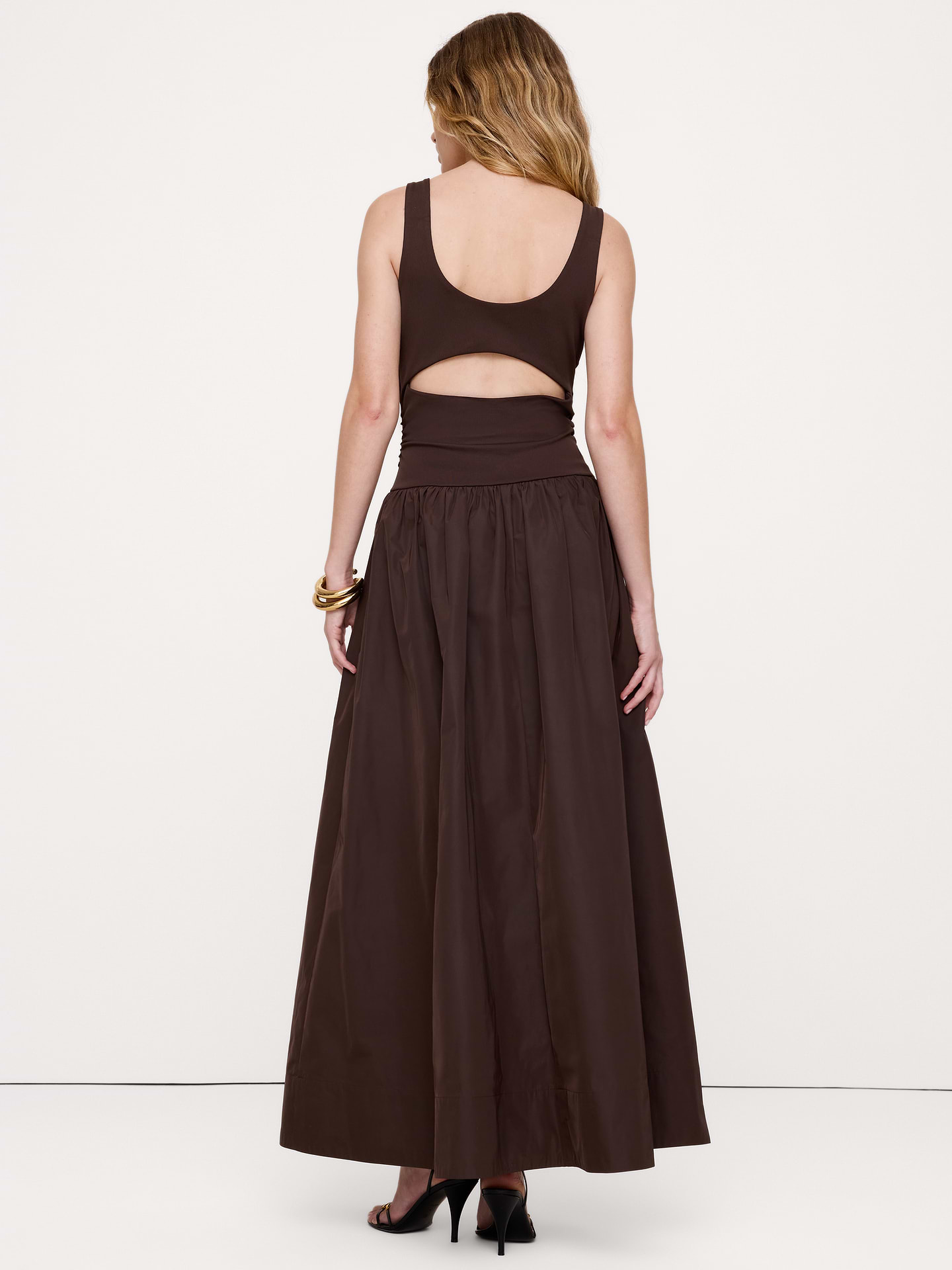 Image 5 de 8, Robe longue bain de soleil en jersey et taffetas