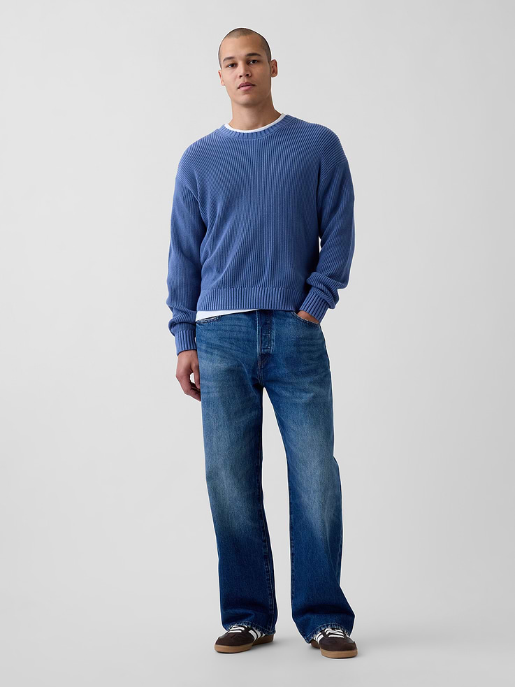 Image 2 of 5, Relaxed Shaker Sweater