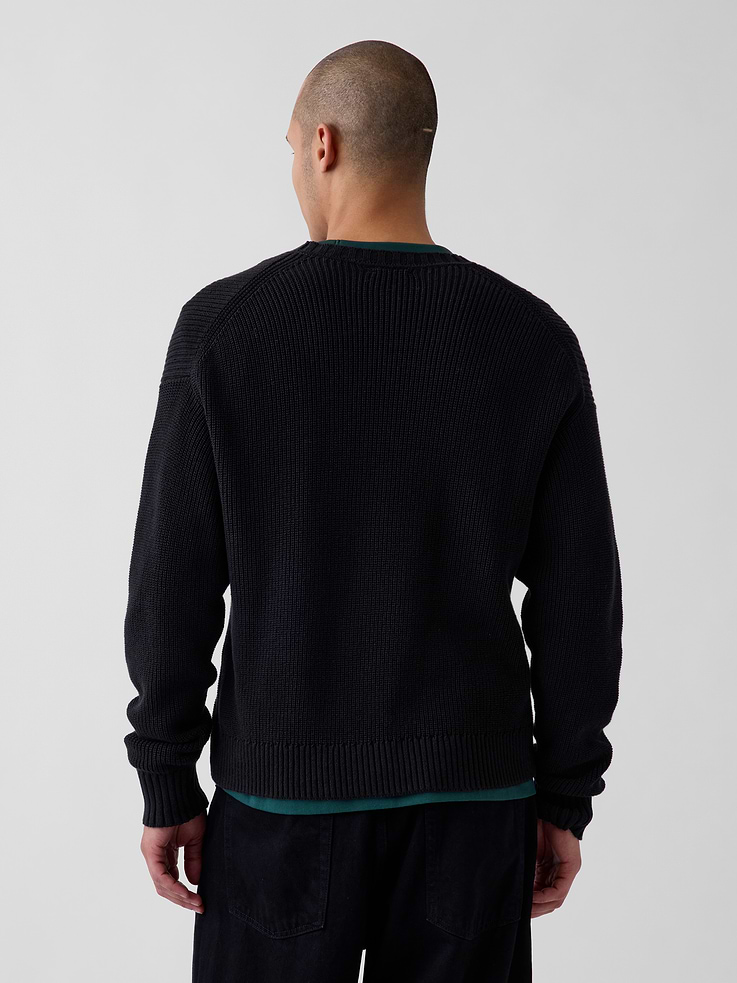 Image 3 of 5, Relaxed Shaker Sweater