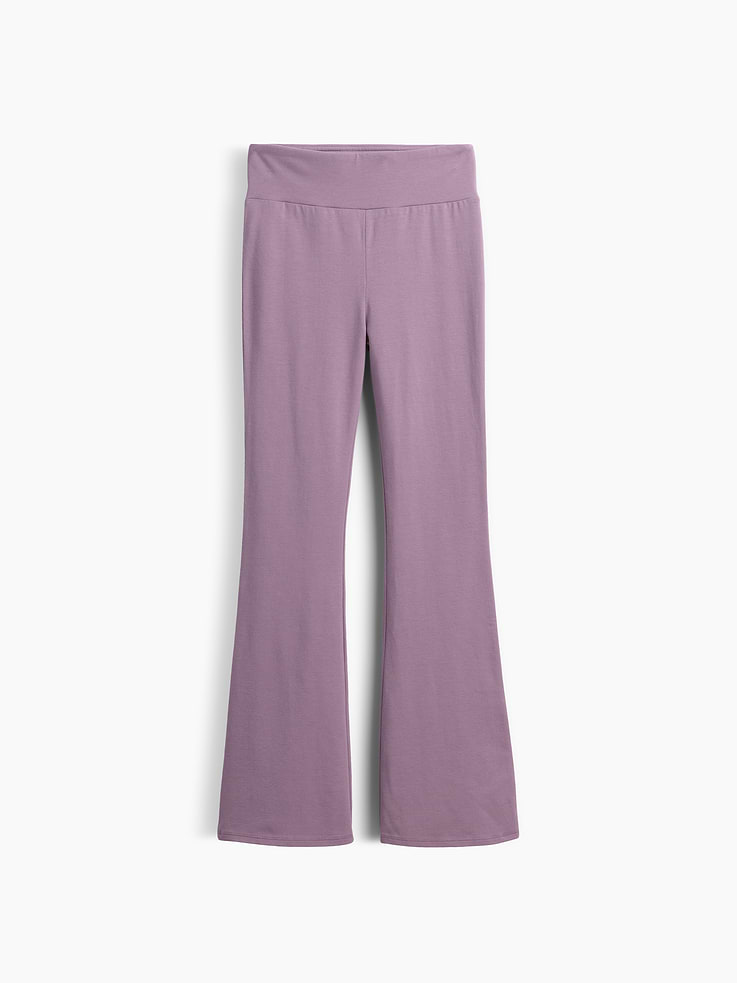Image 1 of 1, Soft, stretch knit flare leggings., Elasticized waist., Certain styles have allover prints., This product was made in a factory that invests in gender equality and women’s empowerment. Through RISE (Reimagining Industry to Support Equality) and Gap Inc.’s program P.A.C.E. (Personal Advancement & Career Enhancement), we support people who make our clothes to build the skills, knowledge, confidence, and resilience needed to advance in work and life. Learn more here ., Product #445082