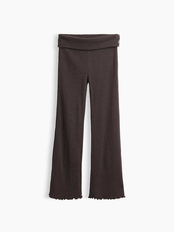 Kids Waffle Foldover Flare Leggings