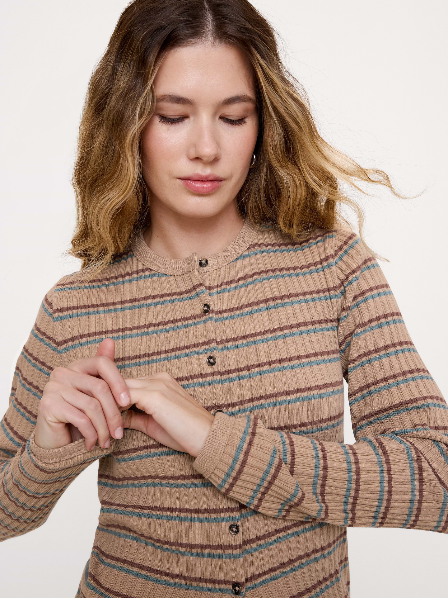 Image 3 of 4, Ribbed Cardigan
