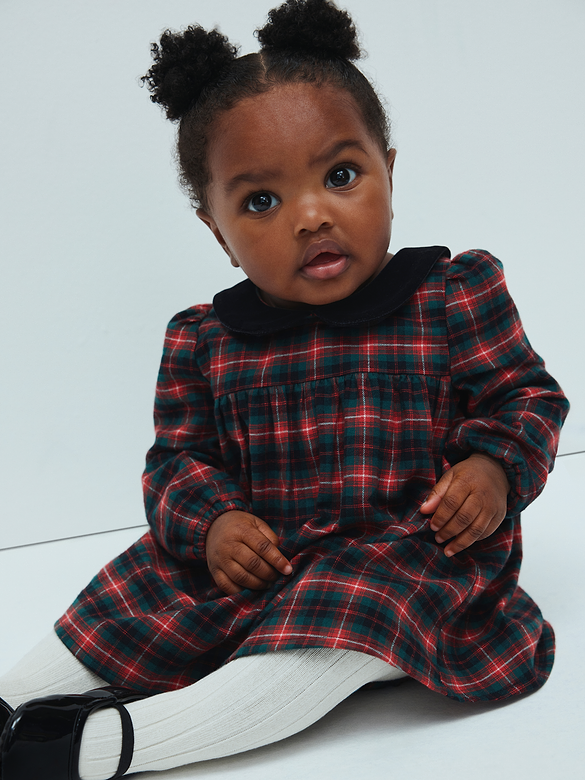 Baby Two-Piece Plaid Outfit Set