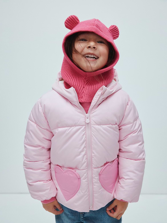 Toddler Ribbed Bear Hood