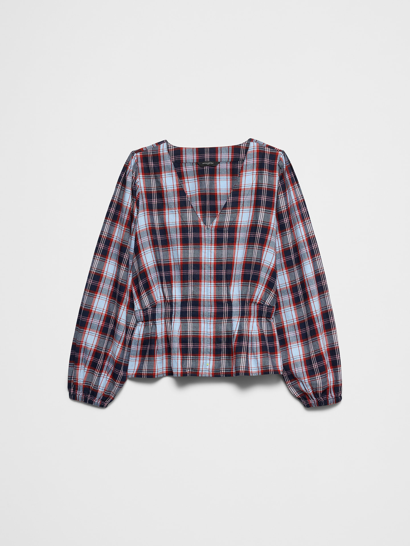Image 4 of 4, Flannel Pintuck Blouse