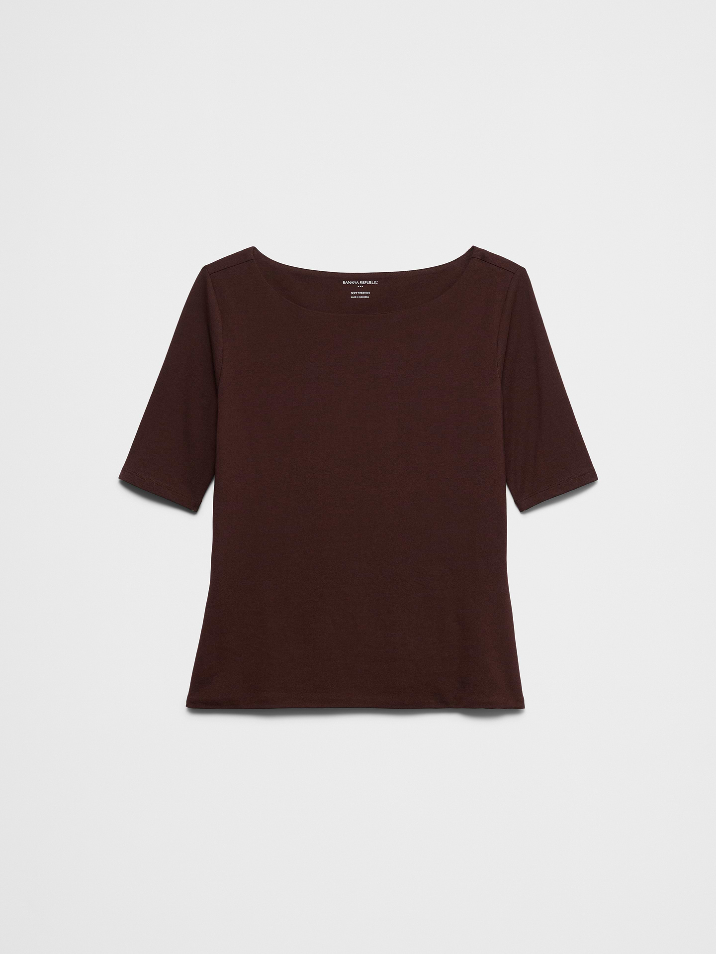 Image 4 of 8, Soft Stretch Elbow-Sleeve Top
