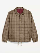 Image 1 of 1, spread collar, long sleeves, snap-button front, snap-button welt pockets, interior drawstring at hem, fully lined, Product #1181602