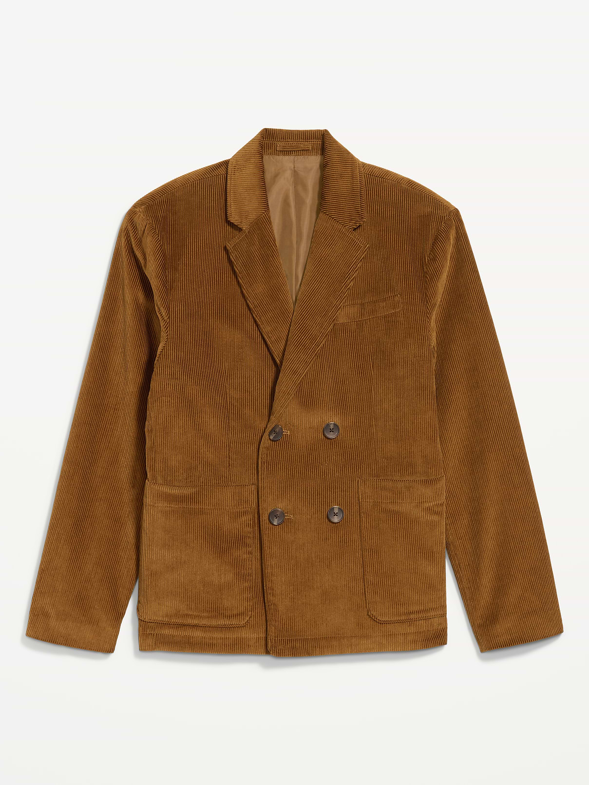 Image 1 of 1, notched collar, long sleeves with buttoned cuffs, four-button front, patch pockets, Product #1181591