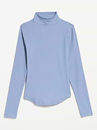 Image 2 of 2, CloudLite Long-Sleeve Ribbed Turtleneck T-Shirt