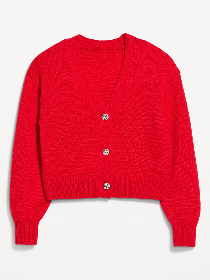 Image 4 de 5, Cardigan à boutons de pierreries