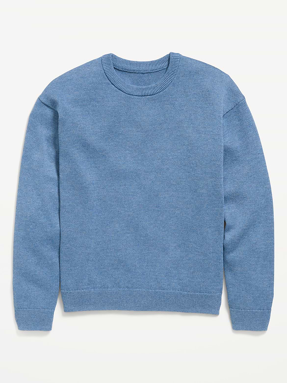 Marled Crew-Neck Sweater for Boys